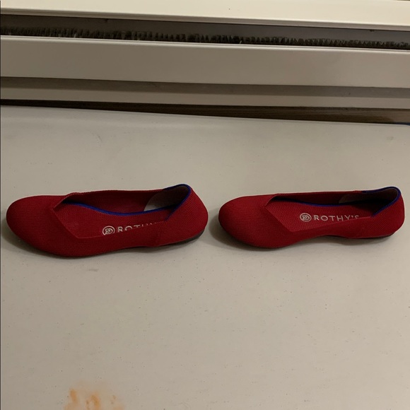 Rothy’s Round Toe Ballet Flats Red Women’s Size 7.5 Christmas Valentine’s Day - Picture 11 of 14
